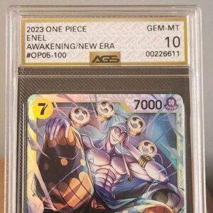 2023 One Piece Awakening of the New Era Enel Foil #100 AGS 10 Gem Mint